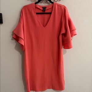 Ann Taylor Factory Coral Midi Dress